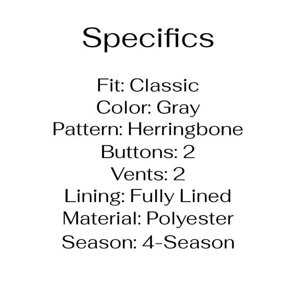 Calvin Klein 40L Gray HB 2-Button Sport Coat Blazer Jacket G845 - Picture 4 of 11